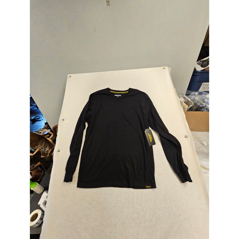 Stanley Workwear Mens Long Sleeve T-Shirt Black Crew Neck Size M ST203RO NWT